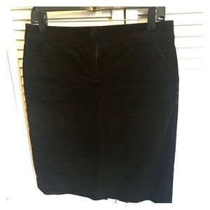 Chocolate Brown Corduroy Pencil Skirt